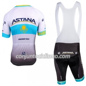 Conjunto Maillot + Culotte Corto con tirantes 2018 Astana Pro Team Campeonato de Kazajistán